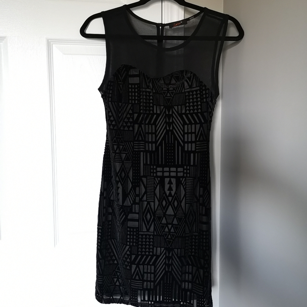 Dex black mini dress